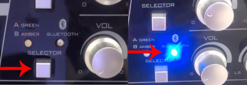 Bật chế độ Bluetooth trên giao diện điều khiển của Amply hiện đại