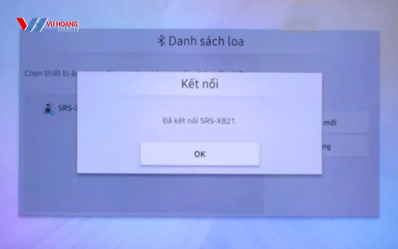 Thực hiện hát karaoke trực tiếp sau khi hoàn thành các bước kết nối thiết bị