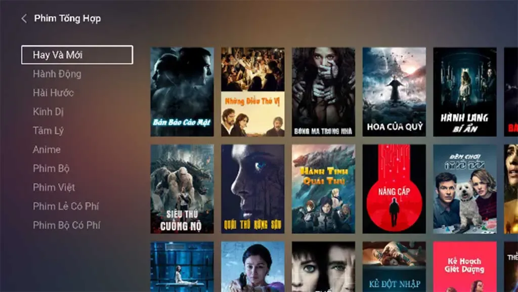 Kho phim trên đầu thu Viettel