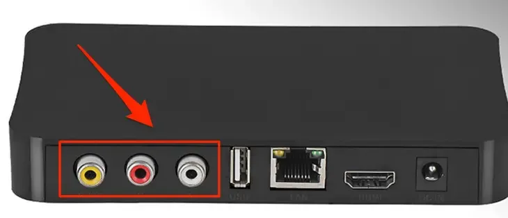 Kết nối đầu thu Viettel với tivi bằng cáp AV