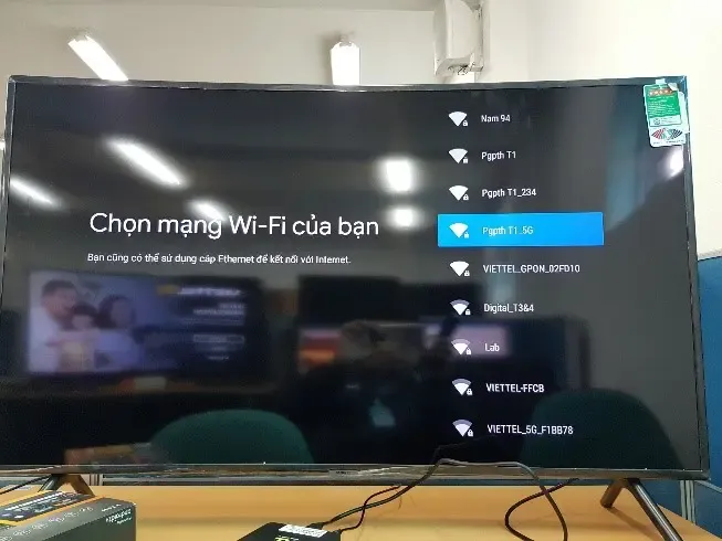 Thiết lập mạng Wi-Fi trên đầu thu Viettel