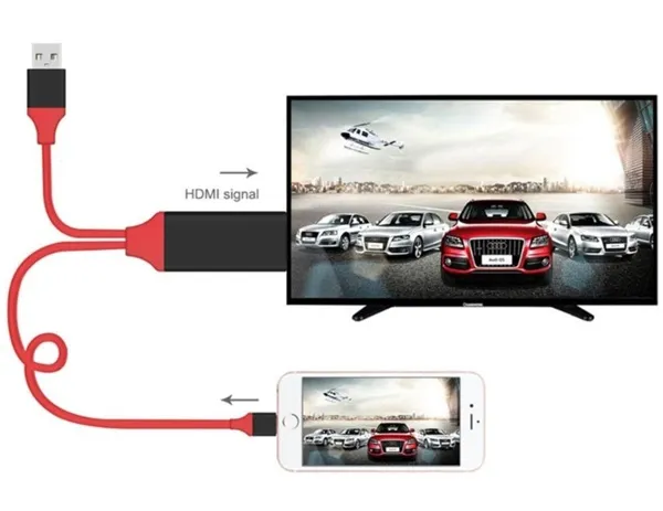 cách kết nối iPhone với tivi Asanzo bằng MHL