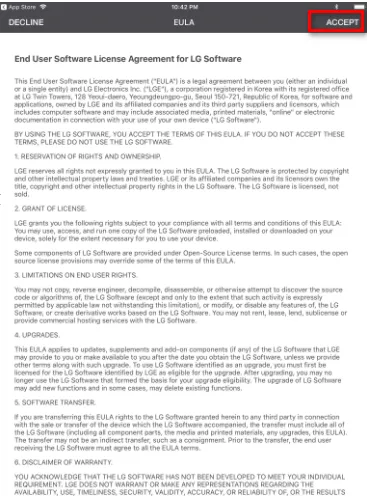 Giao diện khởi đầu của ứng dụng hỗ trợ kết nối iPhone với tivi chuyên nghiệp