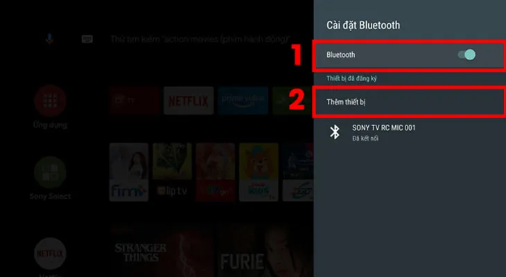 Bật Bluetooth và tìm kiếm thiết bị