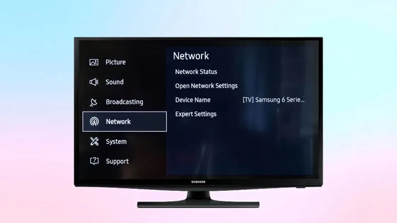 Kiểm tra Network Status trên tivi Samsung