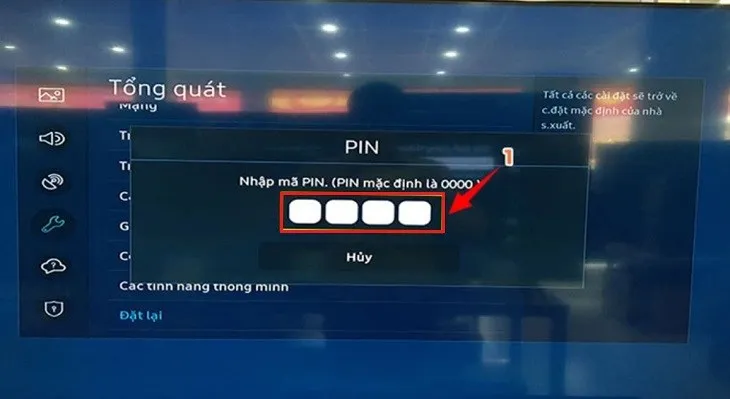 Nhập mã PIN theo yêu cầu