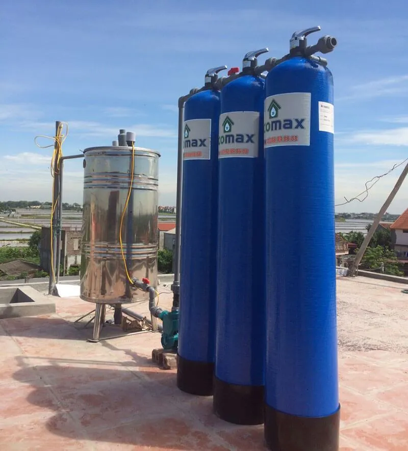 Cách lọc nước giếng khoan bị vàng sắt