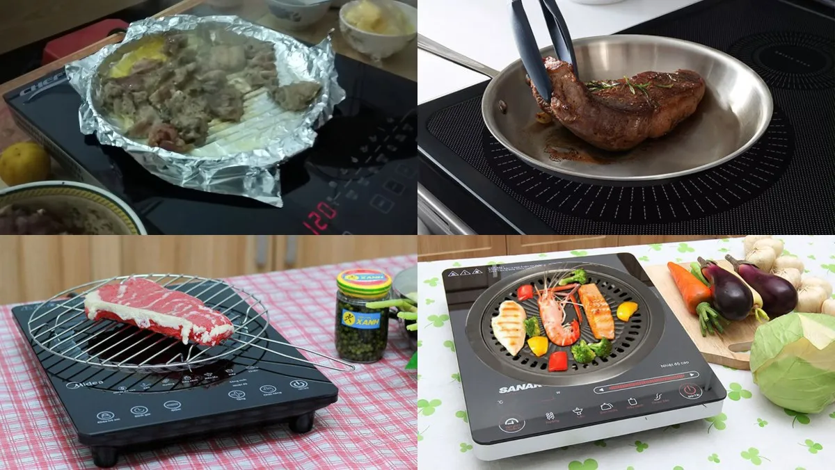 Vỉ nướng chuyên dụng cho bếp từ với đáy từ tính