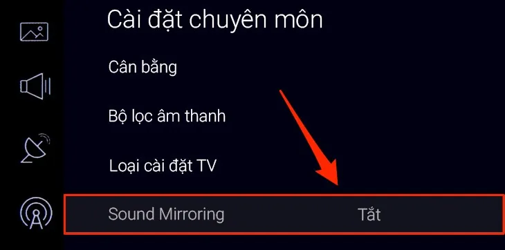 Chọn Sound Mirroring