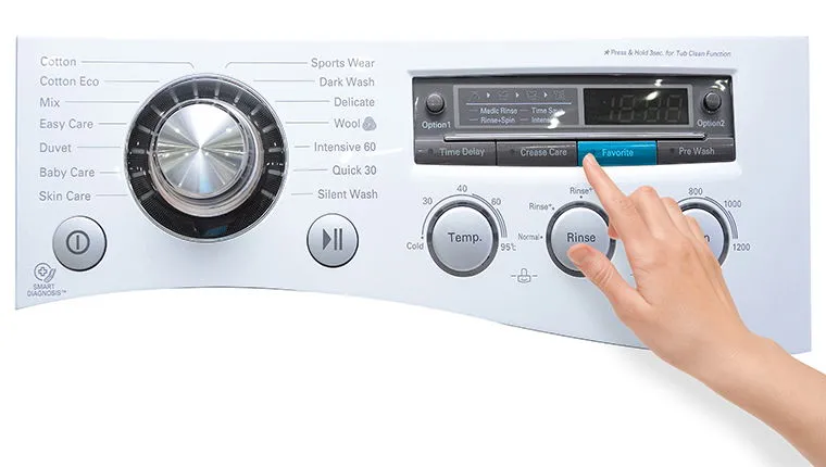 Chọn chế độ giặt ưa thích