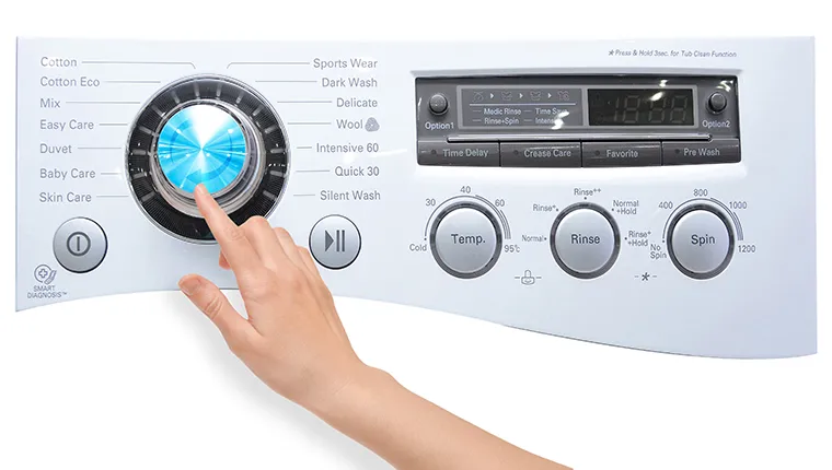 Chọn chương trình giặt chính