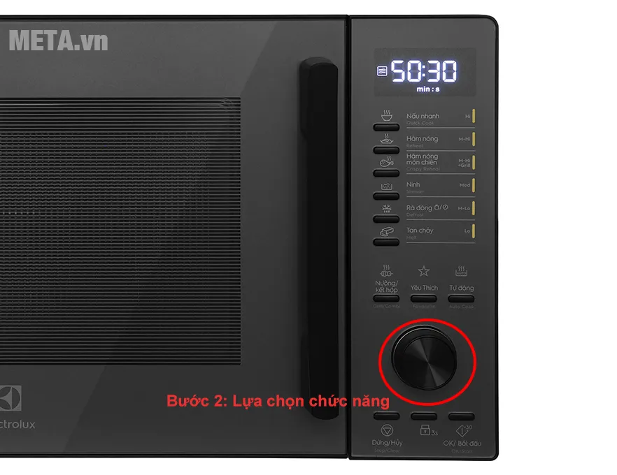 Lựa chọn chương trình nấu phù hợp từ A-1 đến A-12