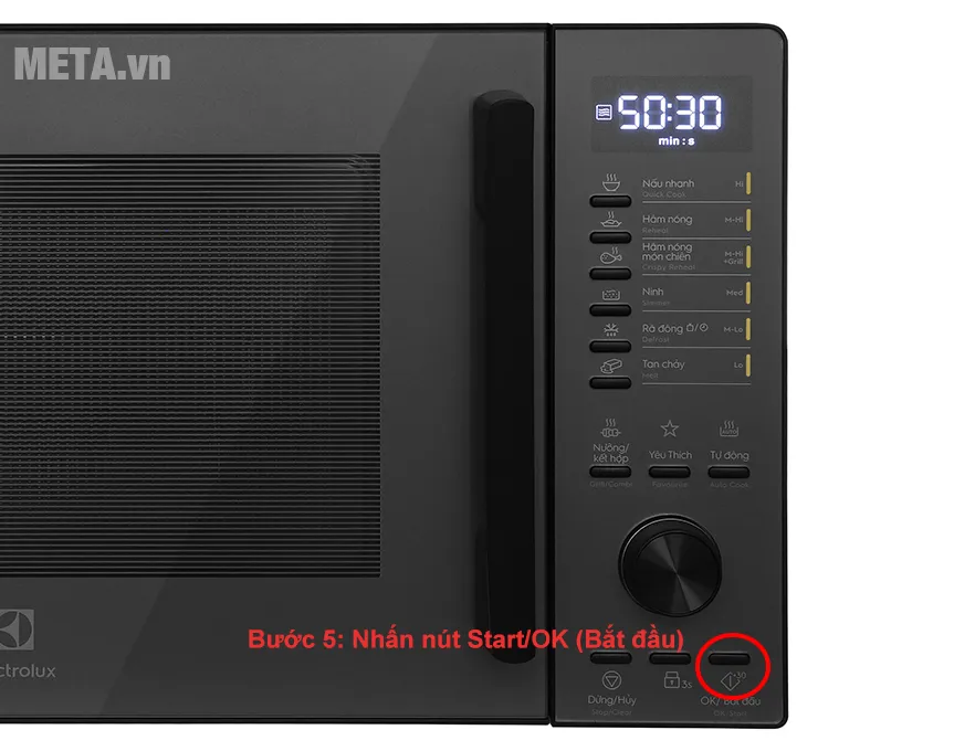 Khởi động chương trình nấu tự động hoàn toàn