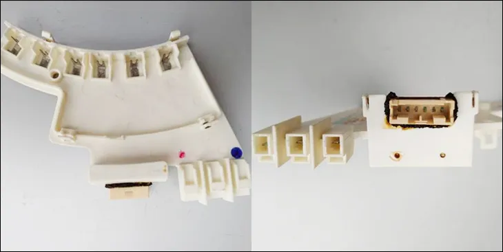 Cấu tạo bộ đếm từ máy giặt Toshiba với nam châm và cảm biến Hall