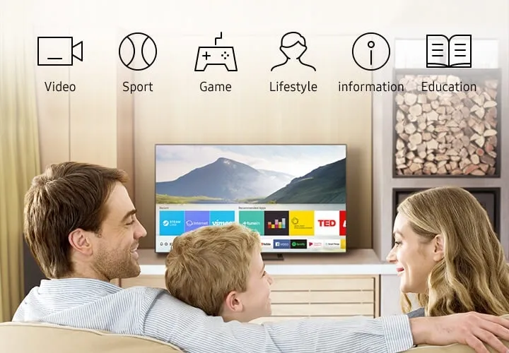 Việc đăng ký và sử dụng Samsung Account trên Smart tivi Samsung giúp bạn dễ dàng tải về và cài đặt hàng ngàn ứng dụng giải trí, học tập, tiện ích