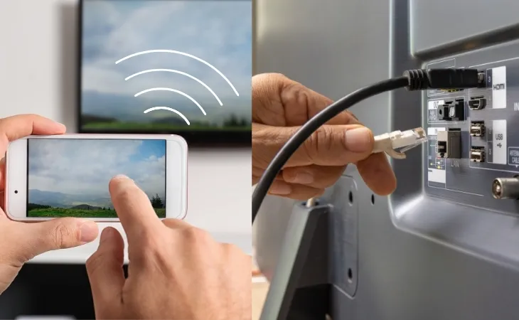 Bạn có thể lựa chọn kết nối không dây hoặc có dây tùy theo nhu cầu sử dụng