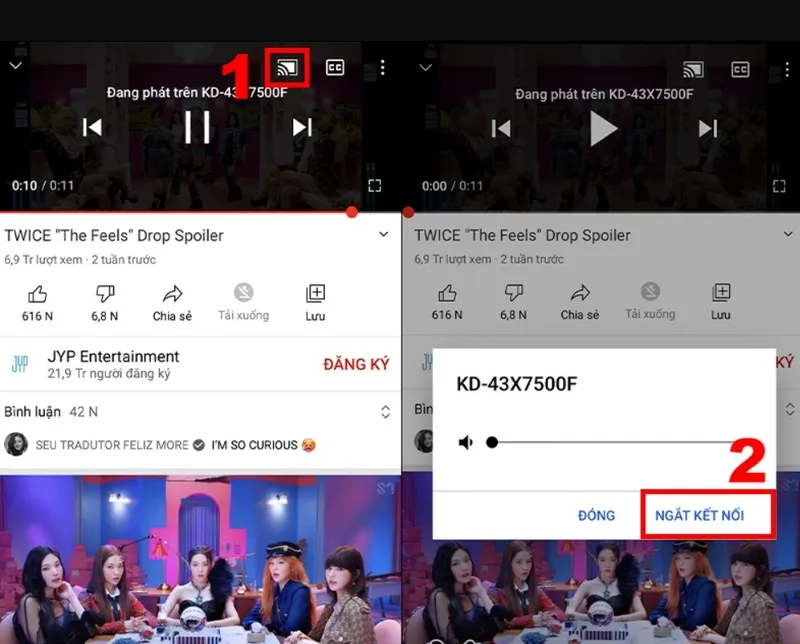 Các bước truy cập cài đặt để xóa thiết bị tivi đã liên kết