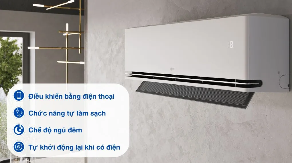 Máy lạnh LG 1 HP IDC09M1 có Wi-Fi, điều khiển dễ dàng từ xa bằng điện thoại tiện lợi