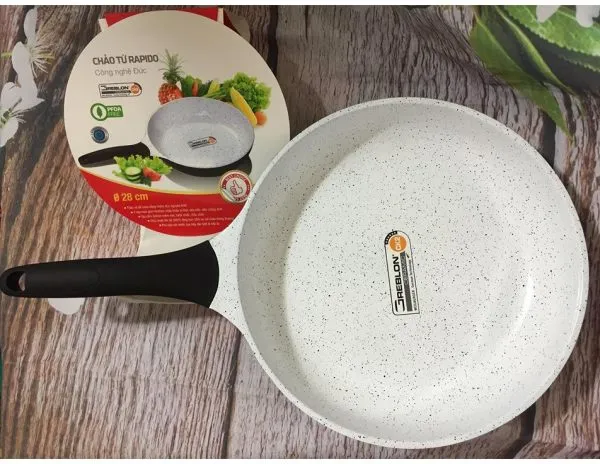 Chảo nướng cho bếp từ Rapido RP28-RD2 phủ men gốm chịu nhiệt 500 độ C