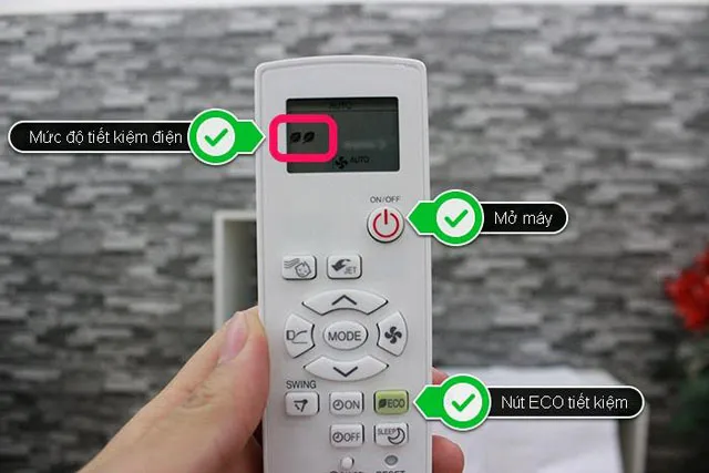Cách bật chế độ ECO trên remote Sharp