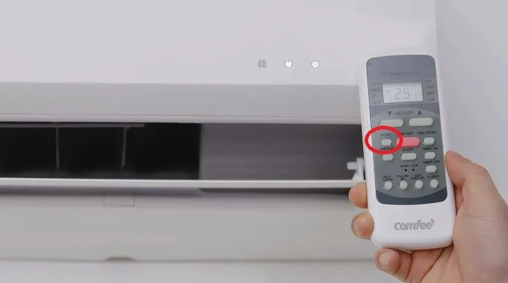 Nút MODE trên remote máy lạnh