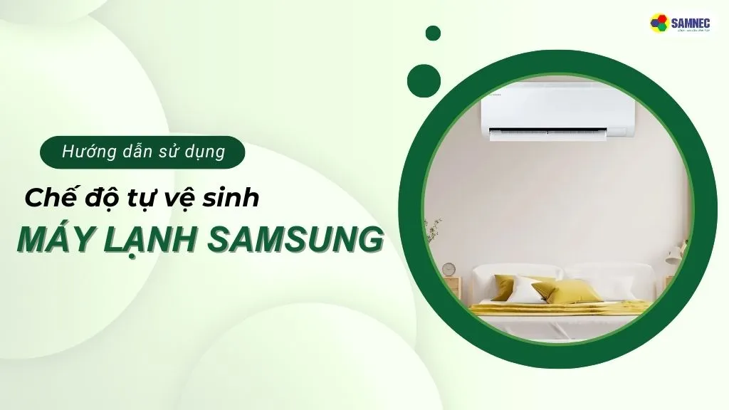 Màn hình hiển thị chế độ Auto Clean trên điều hòa Samsung