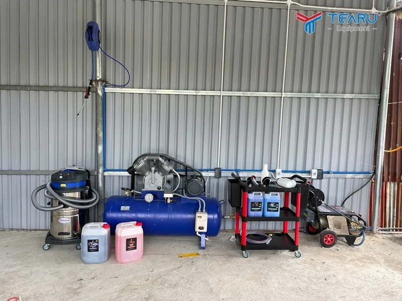 Danh mục thiết bị cần thiết cho tiệm máy rửa xe máy tự động