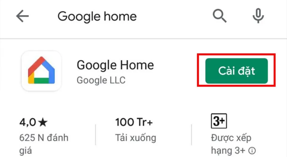 Tải ứng dụng Google Home