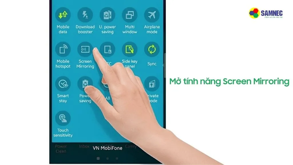 Mở tính năng Screen Mirroring