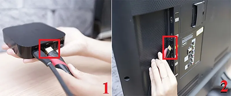 Ảnh minh họa kết nối Apple TV với tivi qua HDMI