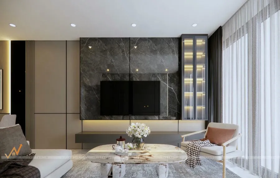 Thiết kế kệ tivi theo nhu cầu