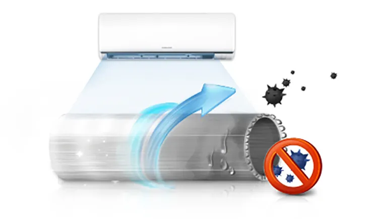 Chế độ auto clean của máy lạnh Samsung đời mới 2026