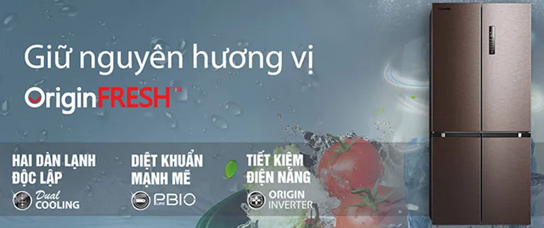 Tủ lạnh Toshiba 4 cánh 511 lít GR-RF610WE-PMV(37)-SG