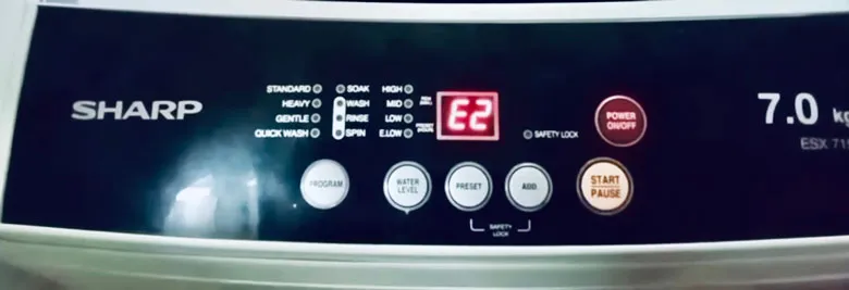 Máy giặt Sharp báo lỗi E2