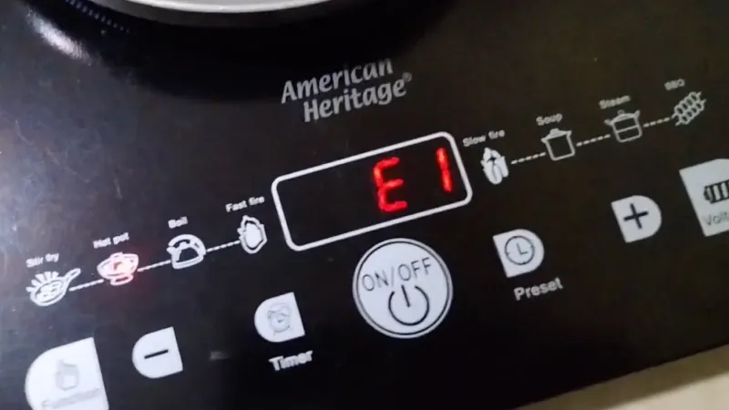 Lỗi E1 bếp từ