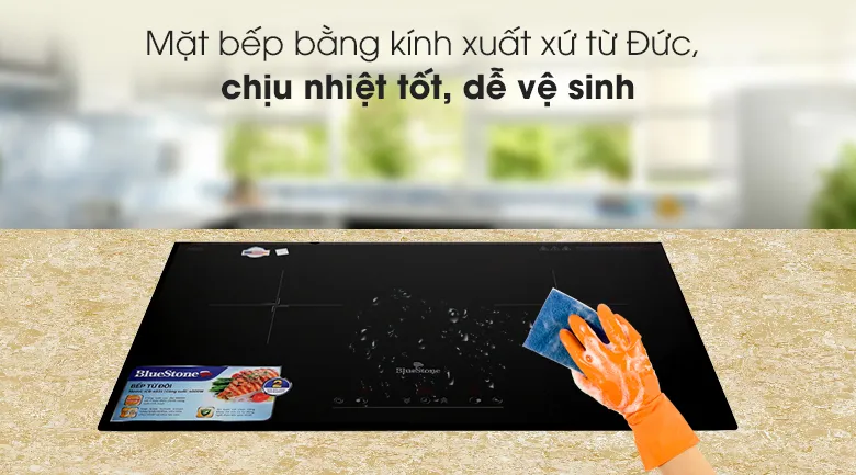 Mặt kính Schott Ceran cao cấp trên bếp từ Bluestone ICB-6831