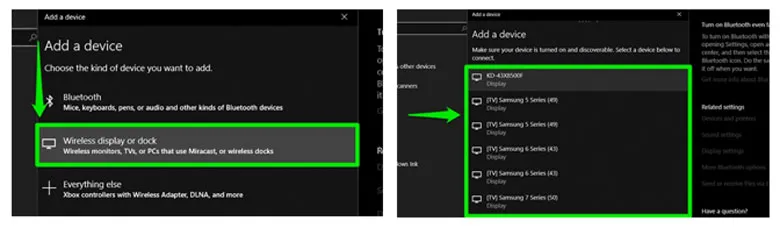 kết nối laptop với tivi samsung qua wifi bước 3