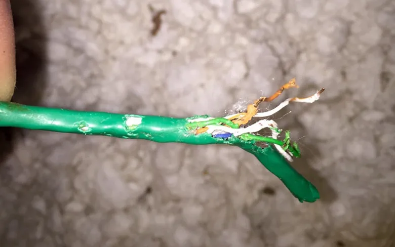 Tivi đang xem tự nhiên tắt do dây điện bị chuột cắn