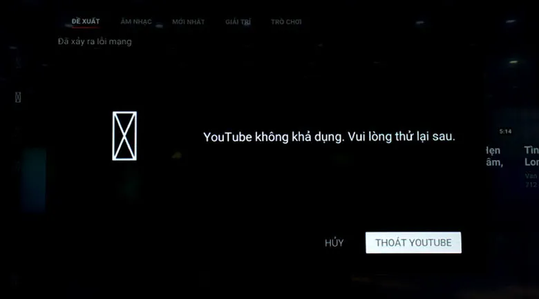 Các lỗi tivi Sony không vào được Youtube thường gặp