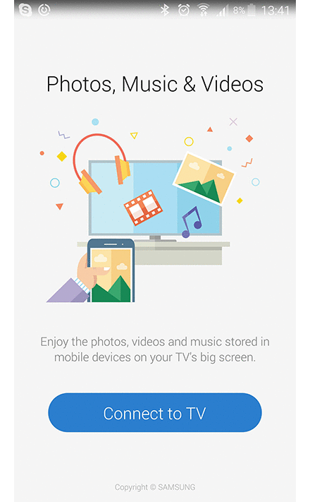 Sử dụng ứng dụng Samsung Smart View để kết nối và điều khiển tivi.