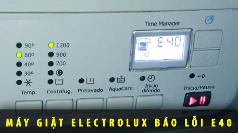 Máy giặt Electrolux lỗi E40