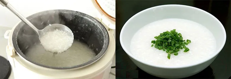 Nấu cháo trắng bằng nồi cơm điện đơn giản không bị trào
