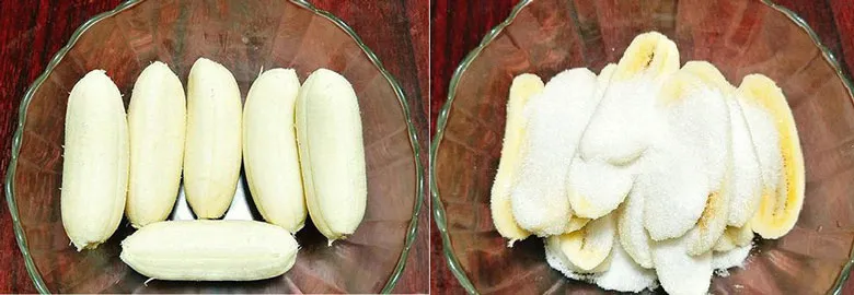 Cách làm chuối sấy dẻo bằng lò vi sóng cần đến công đoạn ướp chuối