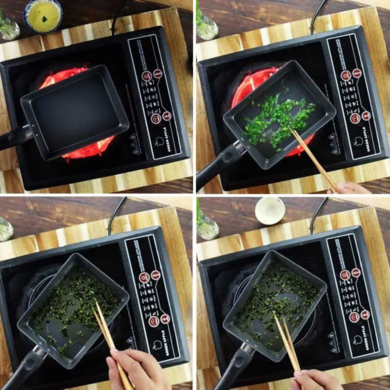 Cà tím nướng lò vi sóng khi chế biến mỡ hành