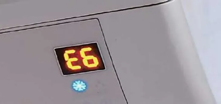 Lỗi E6 xuất hiện khi có sự cố dây tín hiệu hoặc bo mạch điều khiển