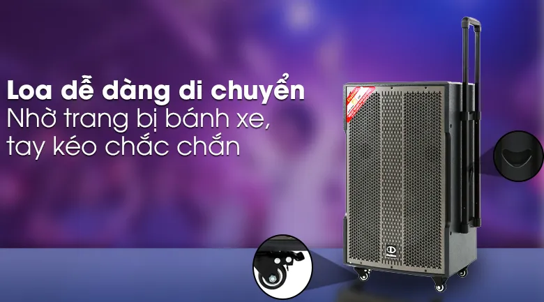 Loa kéo Karaoke Dalton TS-15G600X 600W - Di chuyển linh hoạt