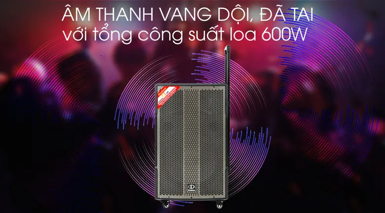 Loa kéo karaoke Dalton TS-15G600X 600W - 600W