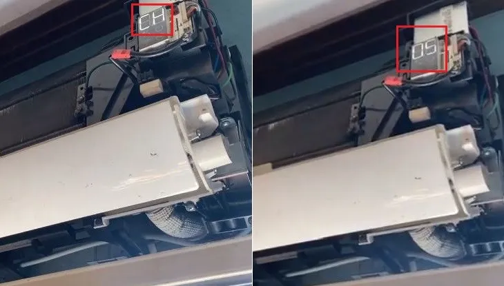 Dàn lạnh máy lạnh LG nhấp nháy đèn báo lỗi CH05 khi mất tín hiệu