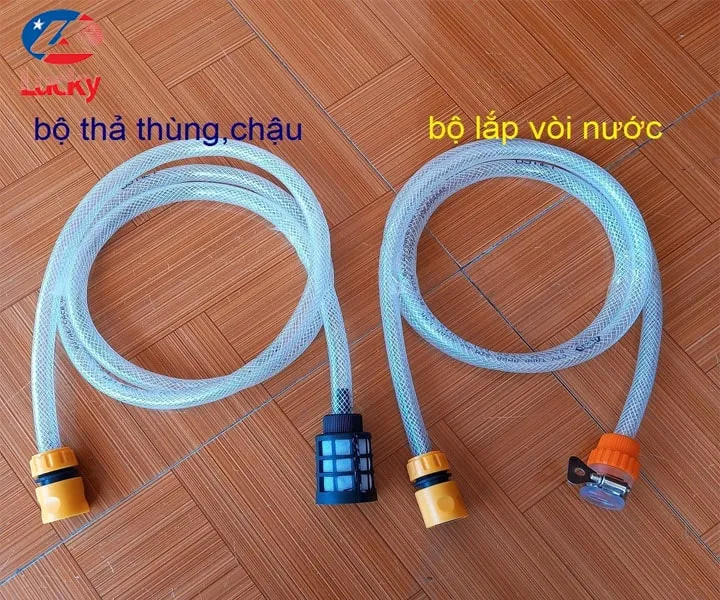 Dây cấp nước máy rửa xe loại nhựa PVC dẻo chống gập gãy