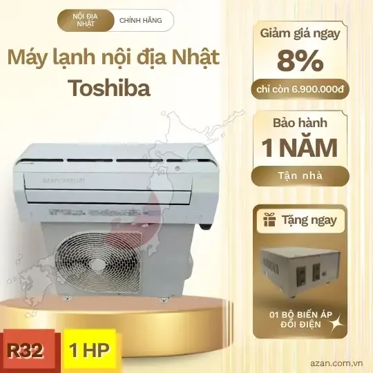 Máy lạnh Toshiba nội địa nhật 1HP Inverter RAS-C225ART (W) đa chức năng 2017